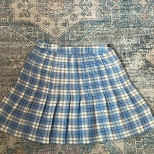 Urban Outfitters Blue Plaid Miniskirt